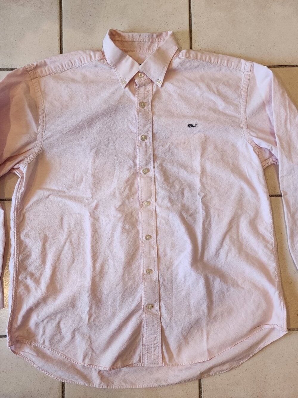 Vineyard Vines Whale Shirt, Light Pink, L